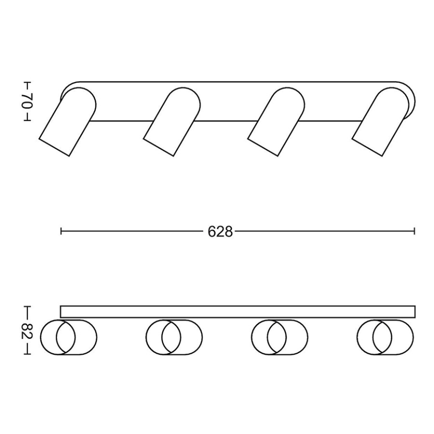 Philips - LED RGBW Dimmable spotlight PONGEE 4xGU10/4,9W/230V 2700-6500K black
