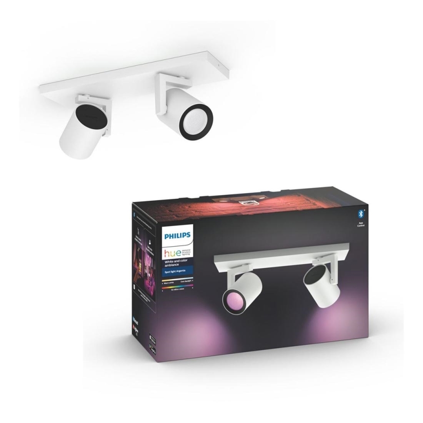 Philips - LED RGBW Dimmable spotlight Hue ARGENA 2xGU10/5,7W/230V