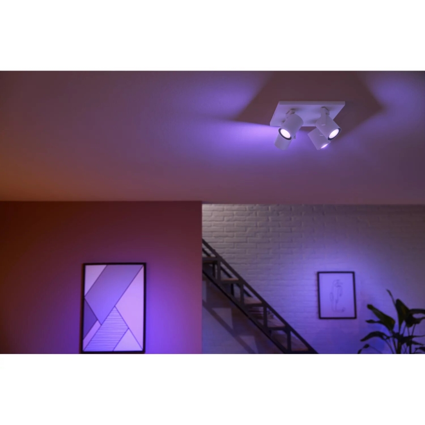 Philips - LED RGBW Dimmable spotlight Hue ARGENTA 4xGU10/4,2W/230V 2000-6500K