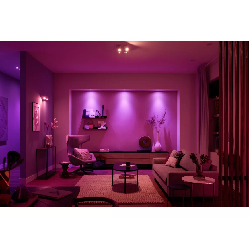Philips - LED RGBW Dimmable spotlight Hue ARGENTA 4xGU10/4,2W/230V 2000-6500K