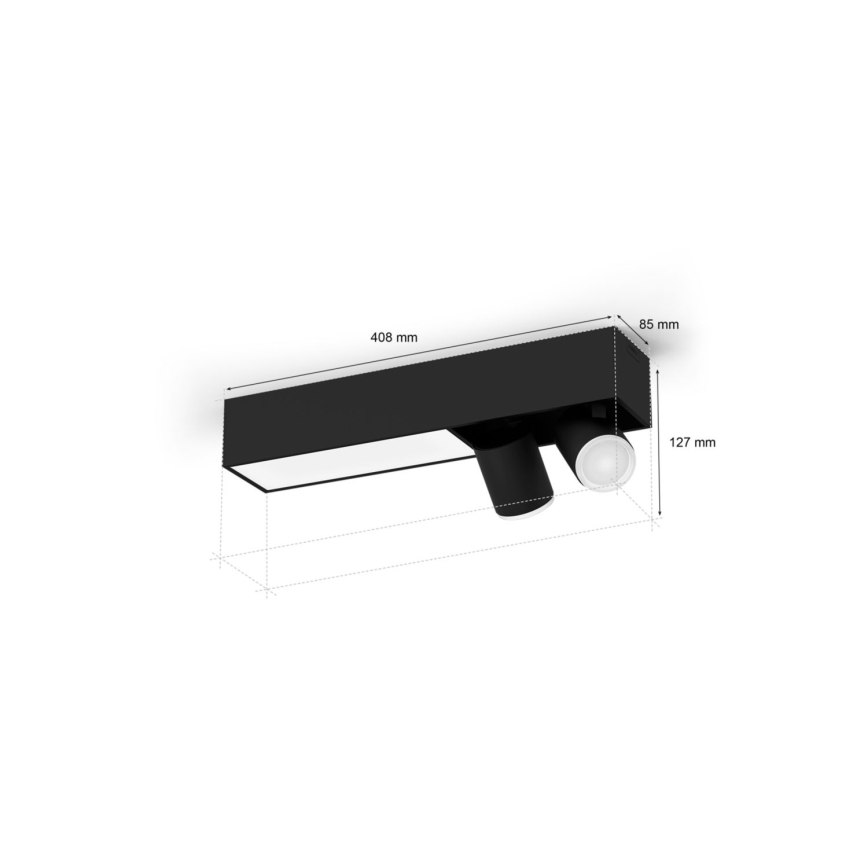 Philips - LED RGBW Dimmable spotlight Hue CENTRIS 2xGU10/4,2W/230V + LED/11W 2000-6500K