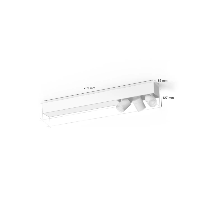 Philips - LED RGBW Dimmable spotlight Hue CENTRIS 3xGU10/4,2W/230V + LED/11W 2000-6500K