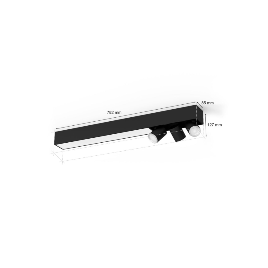 Philips - LED RGBW Dimmable spotlight Hue CENTRIS 3xGU10/4,2W/230V + LED/11W 2000-6500K