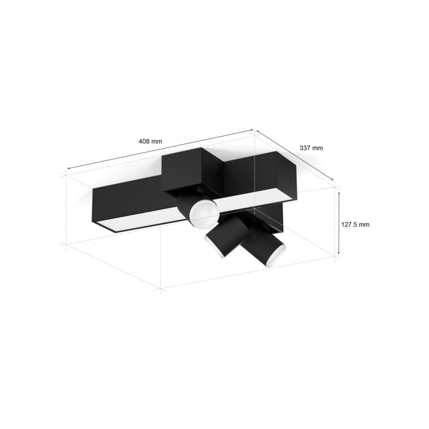 Philips - LED RGBW Dimmable spotlight Hue CENTRIS 3xGU10/4,2W/230V + LED/11W 2000-6500K