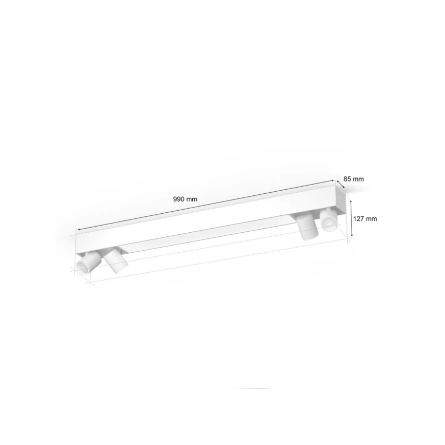 Philips - LED RGBW Dimmable spotlight Hue CENTRIS 4xGU10/4,2W/230V + LED/11W 2000-6500K