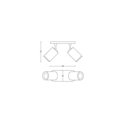 Philips - LED RGBW Dimmable spotlight Hue FUGATO 2xGU10/4,2W/230V 2000-6500K white