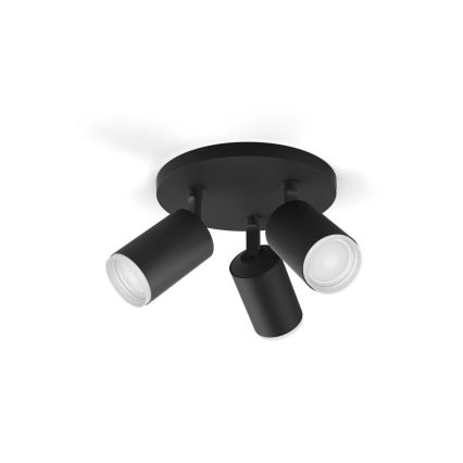 Philips - LED RGBW Dimmable spotlight Hue FUGATO 3xGU10/4,2W/230V 2000-6500K black