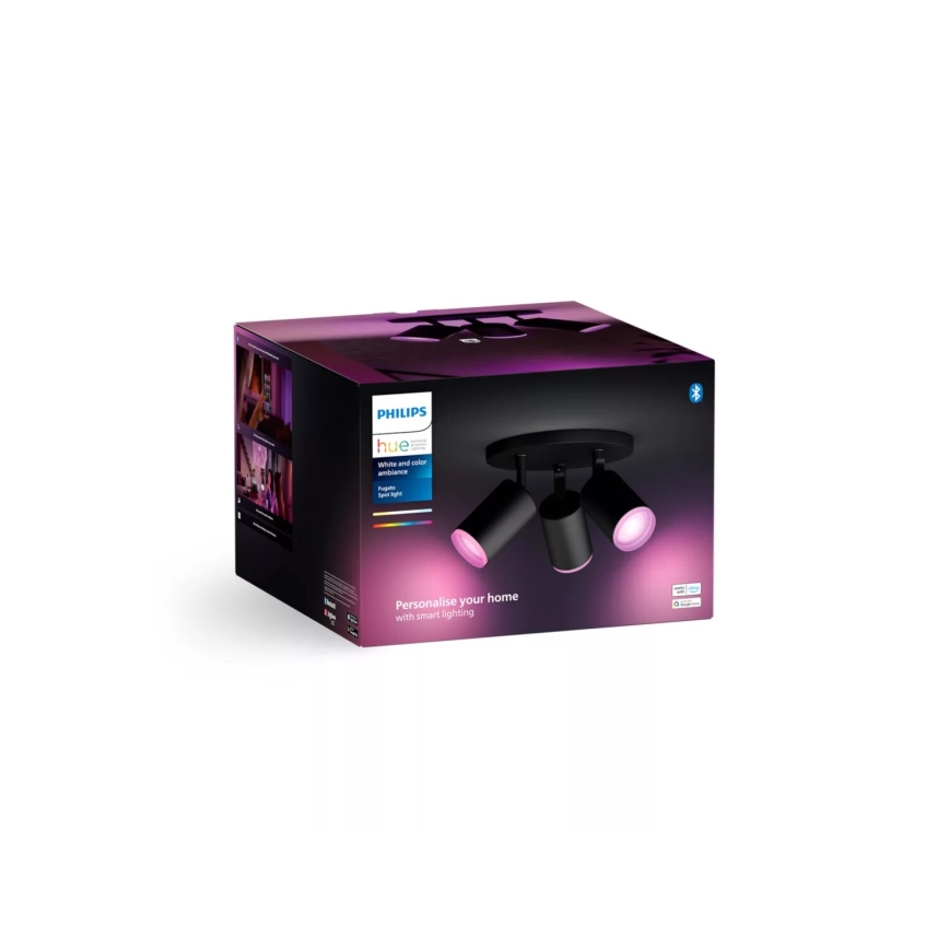 Philips - LED RGBW Dimmable spotlight Hue FUGATO 3xGU10/4,2W/230V 2000-6500K black