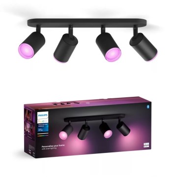 Philips - LED RGBW Dimmable spotlight Hue FUGATO 4xGU10/4,2W/230V 2000-6500K black