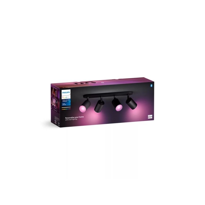 Philips - LED RGBW Dimmable spotlight Hue FUGATO 4xGU10/4,2W/230V 2000-6500K black
