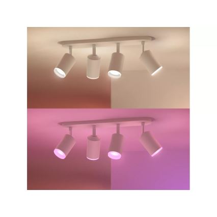 Philips - LED RGBW Dimmable spotlight Hue FUGATO 4xGU10/4,2W/230V 2000-6500K white