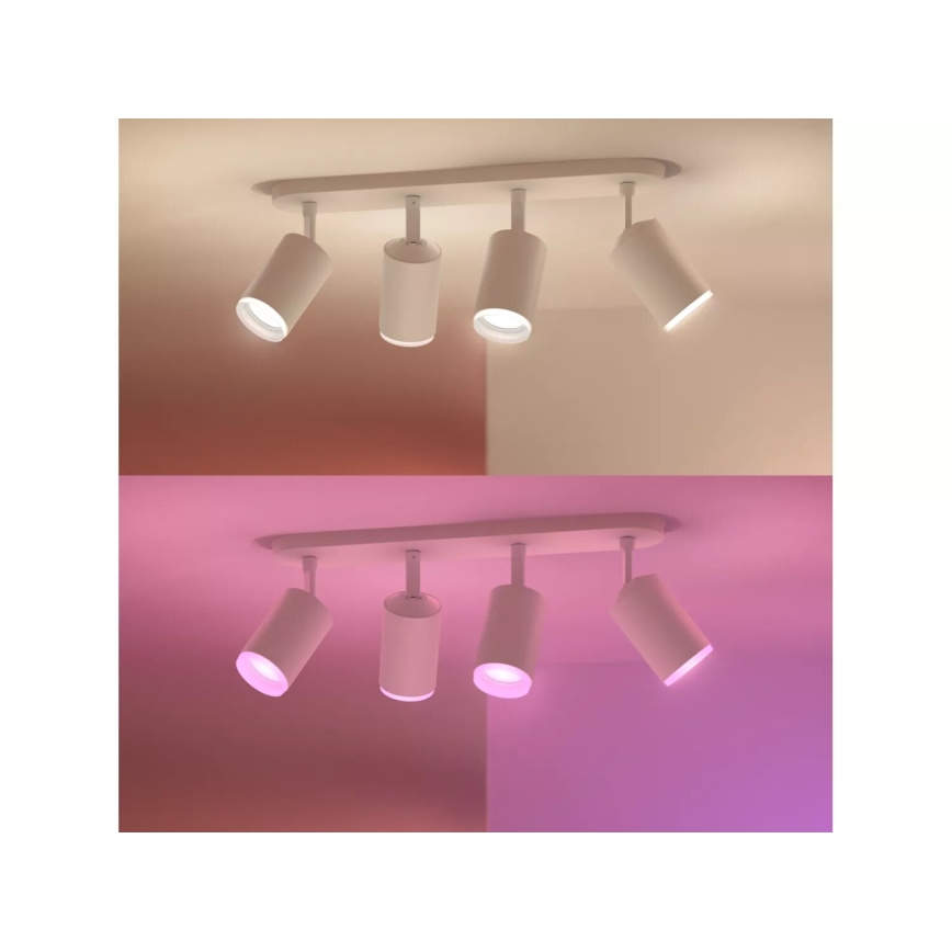 Philips - LED RGBW Dimmable spotlight Hue FUGATO 4xGU10/4,2W/230V 2000-6500K white