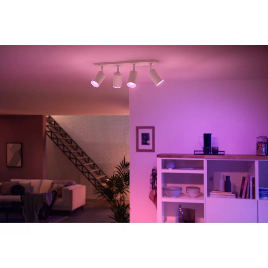 Philips - LED RGBW Dimmable spotlight Hue FUGATO 4xGU10/4,2W/230V 2000-6500K white