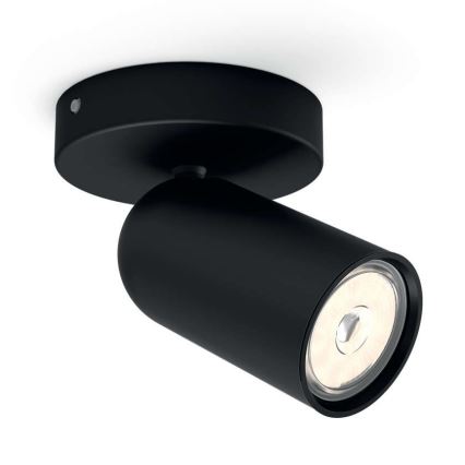 Philips - PONGEE LED RGBW Dimmable Spotlight 1x GU10/4.8W/230V 3000K Black + Remote Control