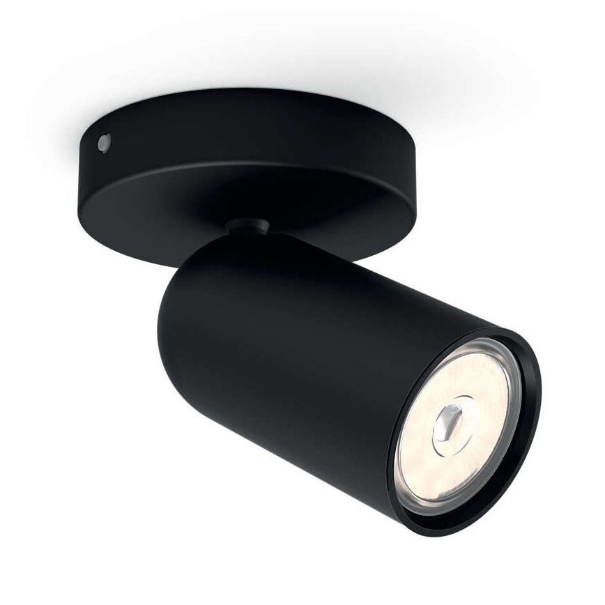 Philips - PONGEE LED RGBW Dimmable Spotlight 1x GU10/4.8W/230V 3000K Black + Remote Control
