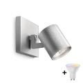 Philips - LED RGBW Dimmable Spotlight RUNNER 1xGU10/6.5W/230V 2700-6500K Matte Chrome