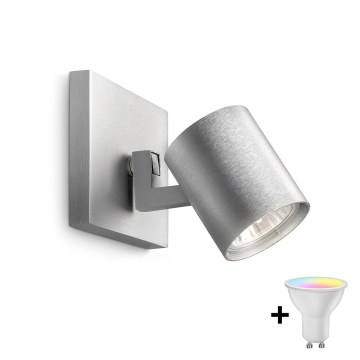 Philips - LED RGBW Dimmable Spotlight RUNNER 1xGU10/6.5W/230V 2700-6500K Matte Chrome