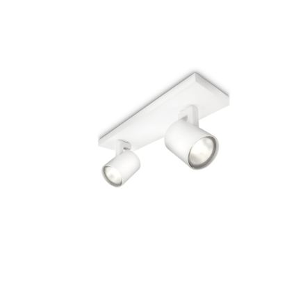 Philips - RUNNER LED RGBW Dimmable Spotlight 2xGU10/6.5W/230V 2700-6500K White
