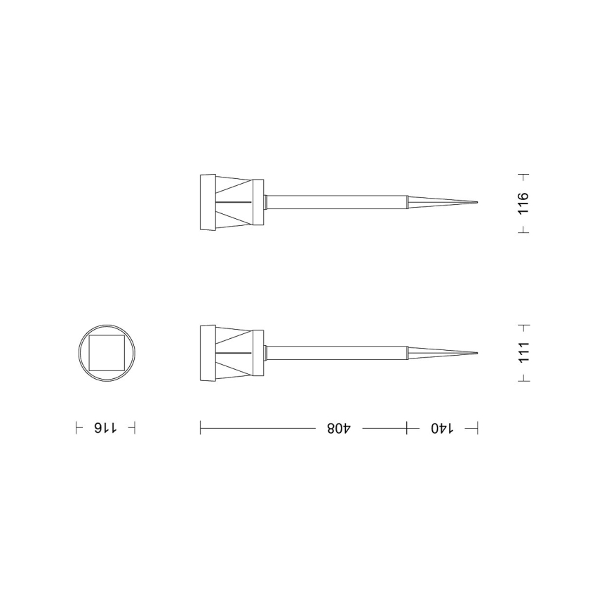 Philips - LED Solar lamp AVERY LED/1,8W/3,7V 2700K IP44