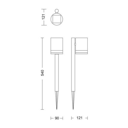 Philips - LED Solar lamp FYCE LED/1,5W/3,7V 1200 mAh IP44