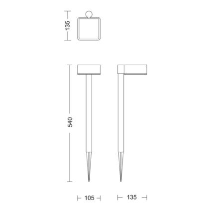 Philips - LED Solar lamp VYNCE LED/1,5W/3,7V 1500 mAh IP44