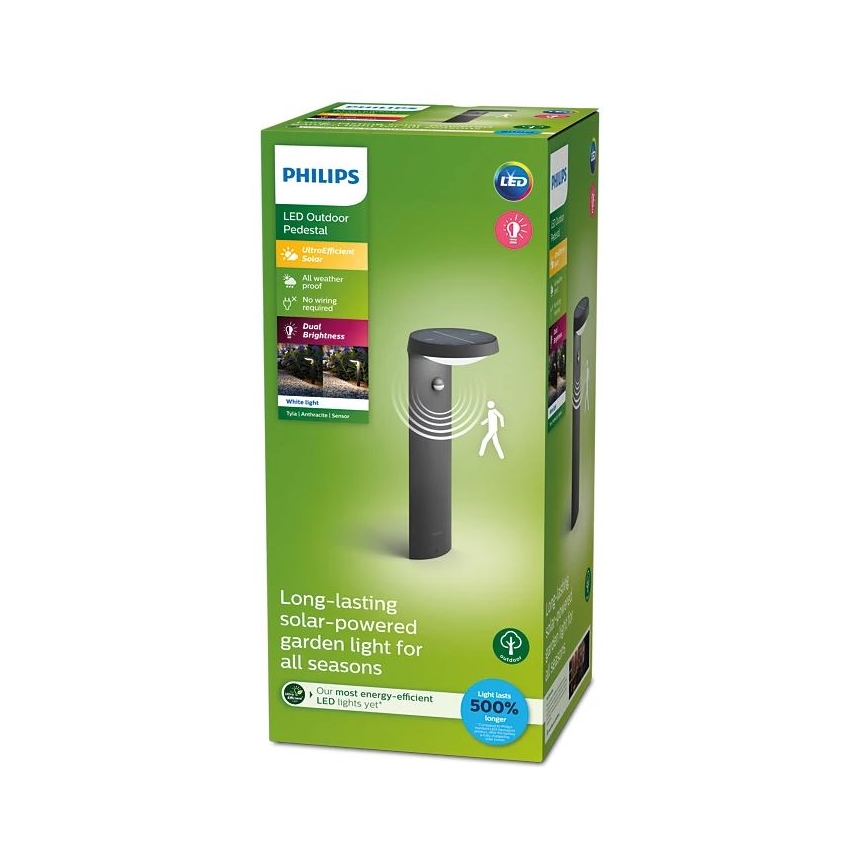 Philips - LED Solar lamp with a sensor LED/1,2W/4V 3000K IP44