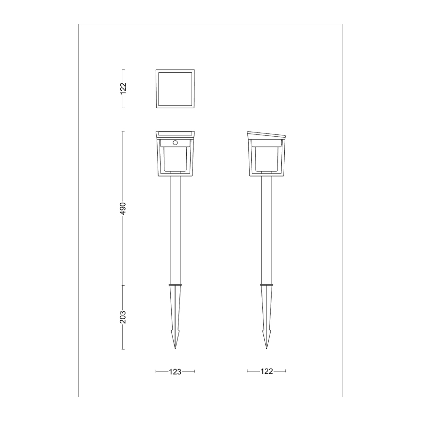 Philips - LED Solar lamp with sensor BLAISE LED/1,5W/3,7V 3000K IP44