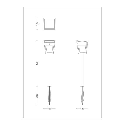 Philips - LED Solar lamp with sensor NISSA LED/1,8W/3,7V 3000K IP44
