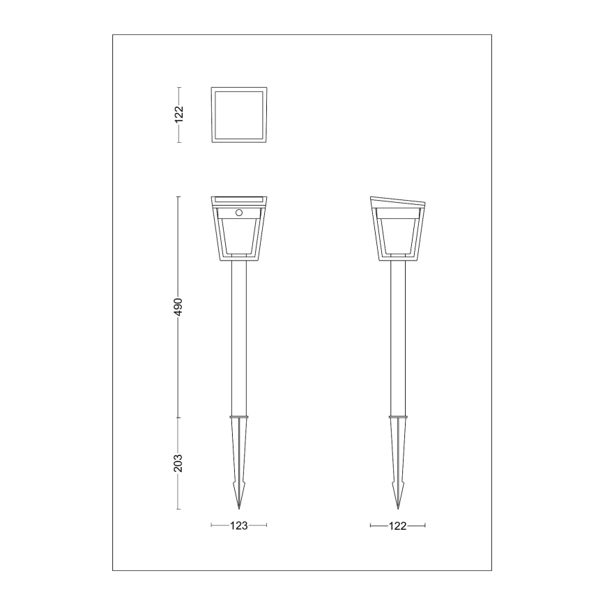 Philips - LED Solar lamp with sensor NISSA LED/1,8W/3,7V 3000K IP44