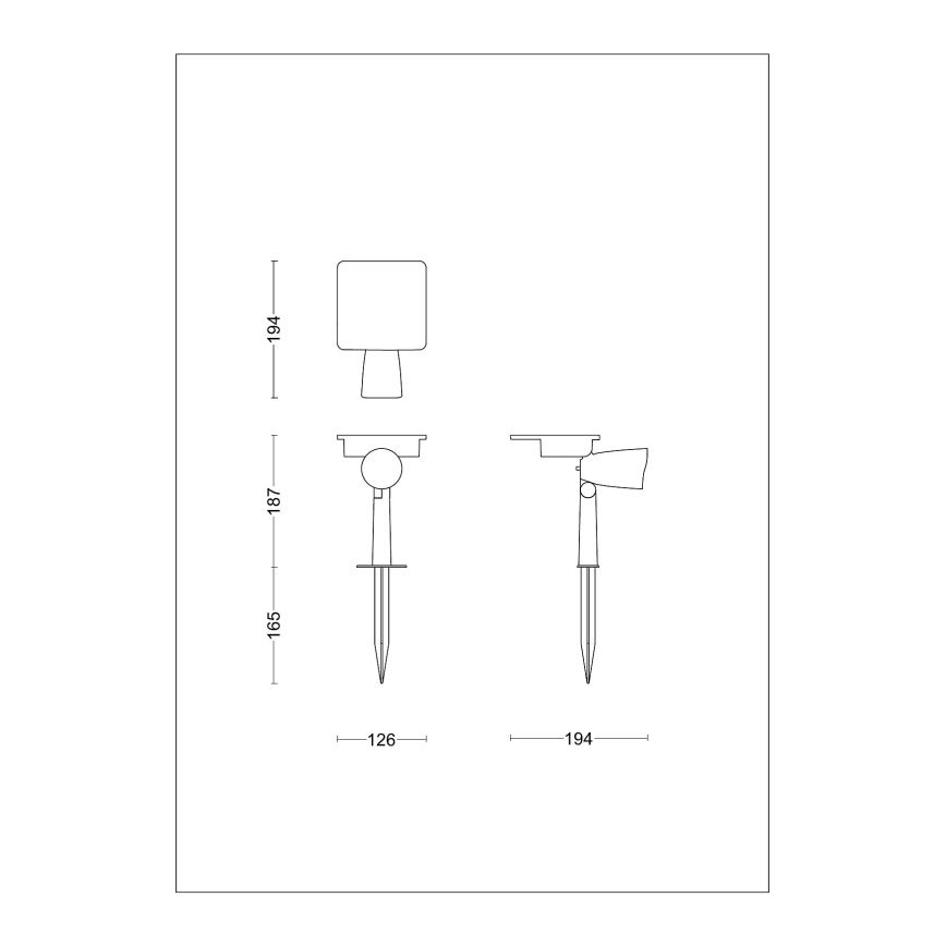 Philips - LED Solar spotlight ASHLYN LED/1,4W/3,7V 2700K IP44