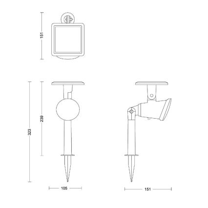 Philips - LED Solar spotlight JIVIX LED/1,4W/3,7V 1800 mAh IP44