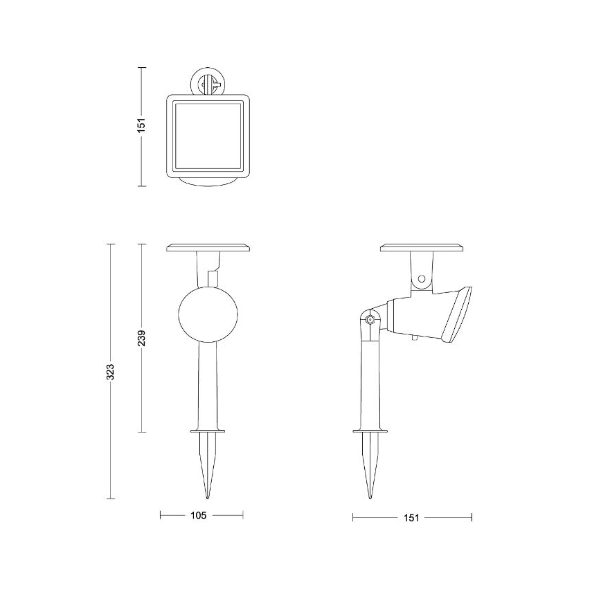 Philips - LED Solar spotlight JIVIX LED/1,4W/3,7V IP44