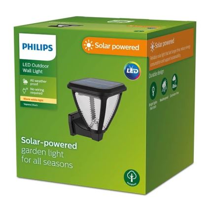 Philips - LED Solar wall light VAPORA LED/1,5W/3,7V 1500 mAh IP44