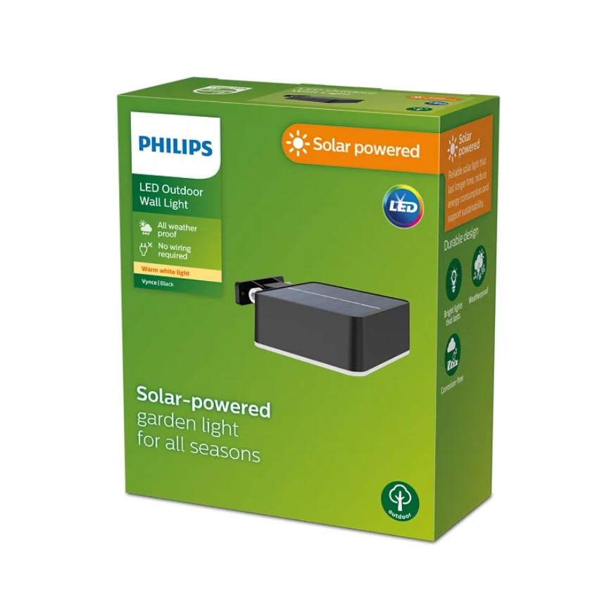 Philips - LED Solar wall light VYNCE LED/1,5W/3,7V 1500 mAh IP44