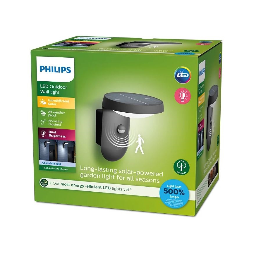 Philips - LED Solar wall light with a sensor LED/1,2W/4V 4000K IP44