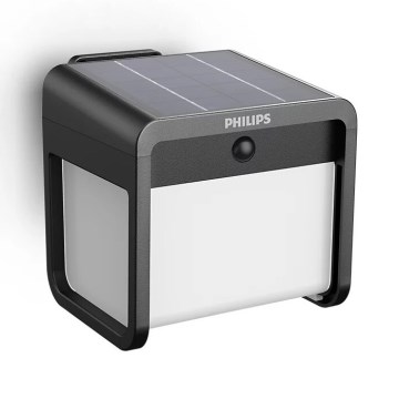 Philips - LED Solar wall light with motion and dusk sensor EZRA LED/1,8W/3,7V 2600 mAh 3000K IP44