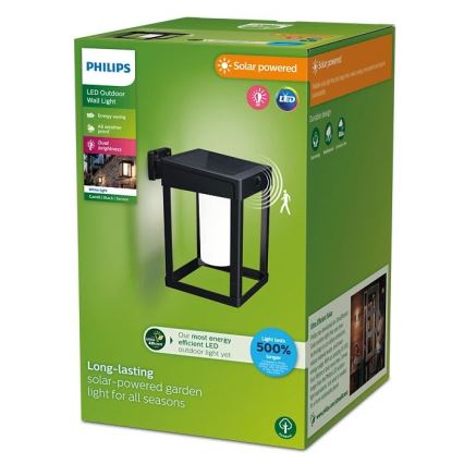 Philips - LED Solar wall light with sensor CAMILL LED/1,4W/3,7V IP44