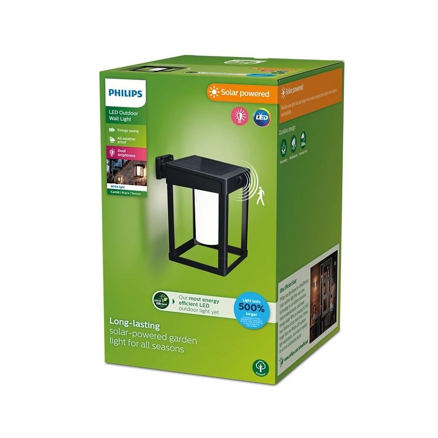 Philips - LED Solar wall light with motion and dusk sensor CAMILL LED/1,4W/3,7V 2000 mAh IP44