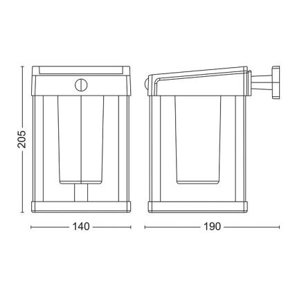 Philips - LED Solar wall light with sensor CAMILL LED/1,4W/3,7V IP44