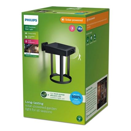 Philips - LED Solar wall light with sensor CAMILL LED/1,4W/3,7V IP44