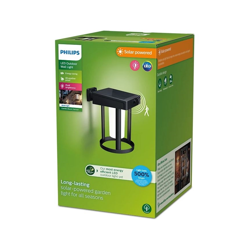 Philips - LED Solar wall light with sensor CAMILL LED/1,4W/3,7V IP44