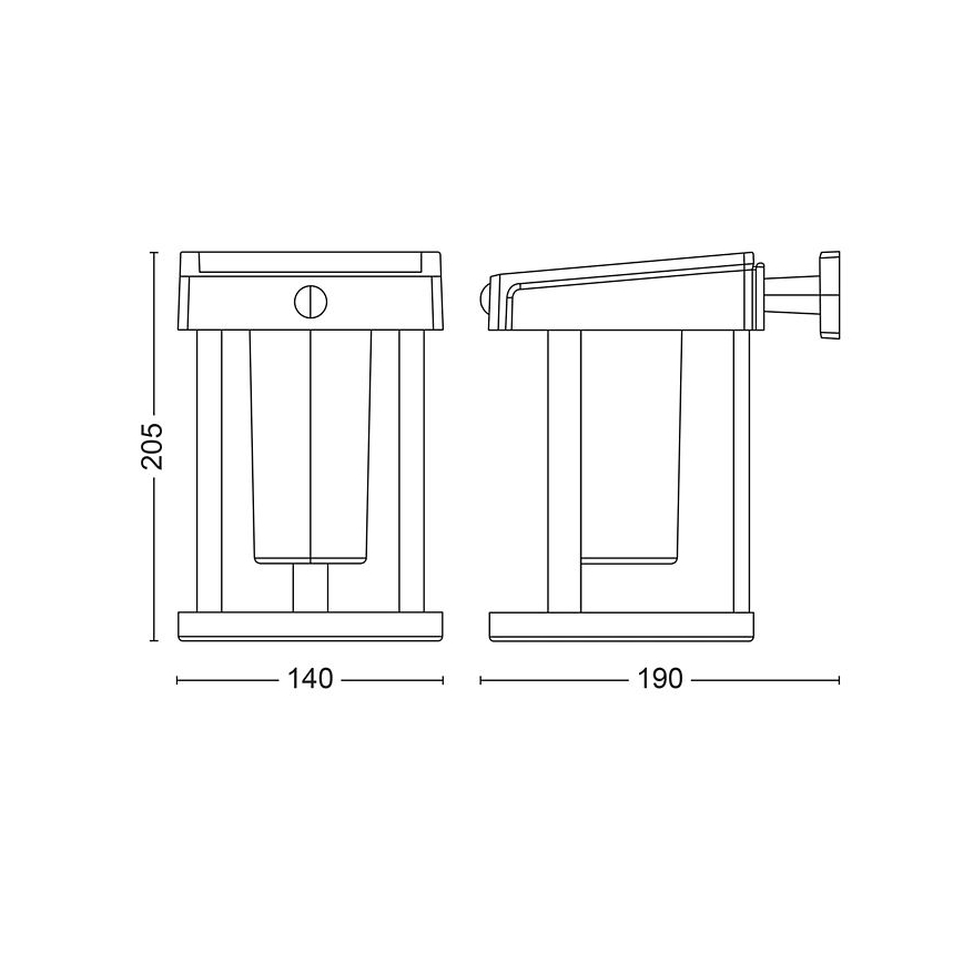 Philips - LED Solar wall light with sensor CAMILL LED/1,4W/3,7V IP44
