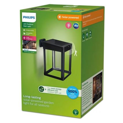 Philips - LED Solar wall light with motion and dusk sensor CAMILL LED/1,4W/3,7V 2000 mAh IP44