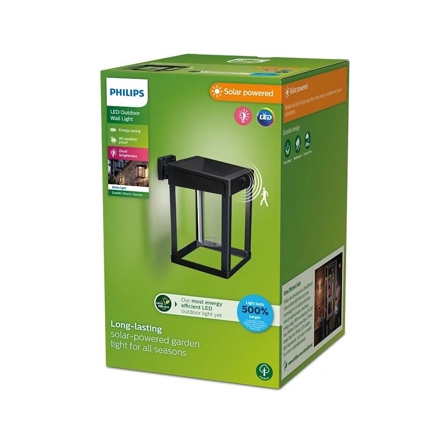 Philips - LED Solar wall light with sensor CAMILL LED/1,4W/3,7V IP44