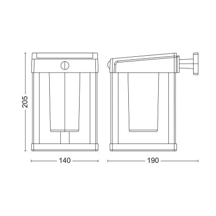 Philips - LED Solar wall light with sensor CAMILL LED/1,4W/3,7V IP44