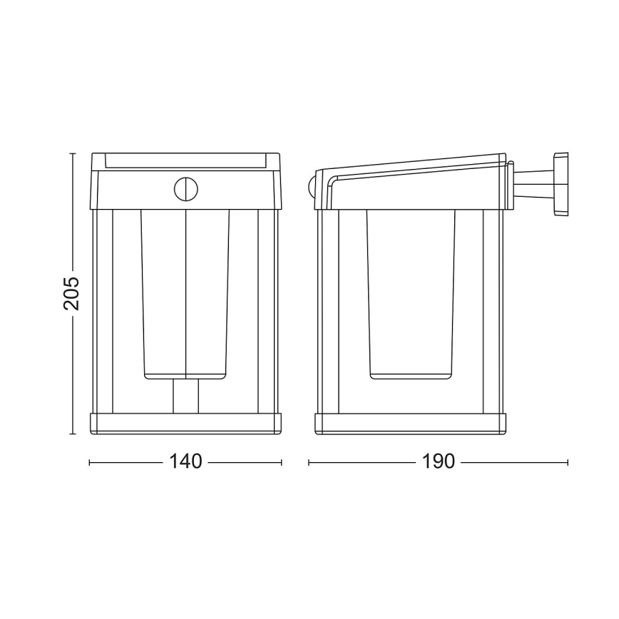 Philips - LED Solar wall light with sensor CAMILL LED/1,4W/3,7V IP44