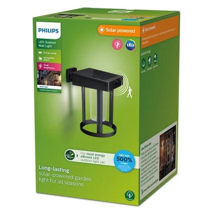Philips - LED Solar wall light with sensor CAMILL LED/1,4W/3,7V IP44