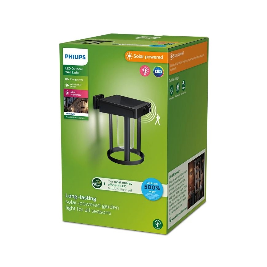Philips - LED Solar wall light with sensor CAMILL LED/1,4W/3,7V IP44