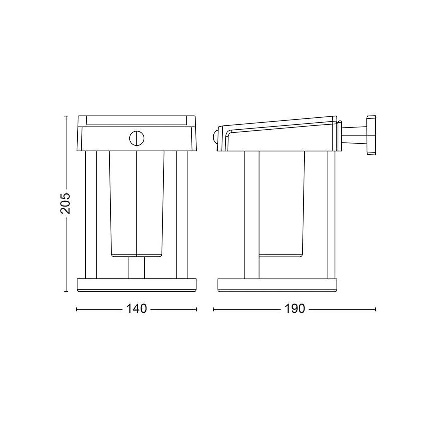 Philips - LED Solar wall light with sensor CAMILL LED/1,4W/3,7V IP44