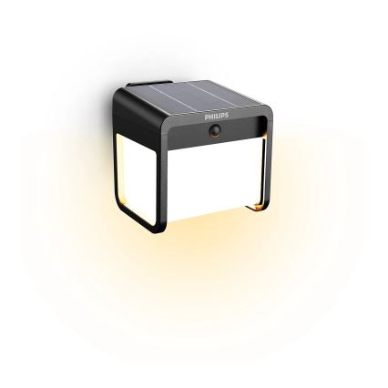 Philips - LED Solar wall light with sensor EZRA LED/1,8W/3,7V 2600 mAh 3000K IP44